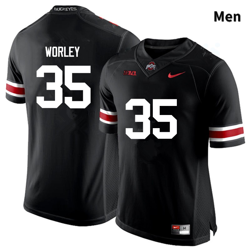 Ohio State Buckeyes Chris Worley Men's #35 Black Game Stitched College Football Jersey
